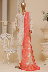 Bin Saeed Stitched 3 Piece Exclusive Emb Lawn Vol-03 Collection-SM-1685-Pista